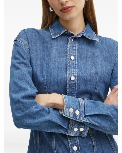 white christmas dresses Guess Factory Eco Deanna Belted Denim Dress main image 0