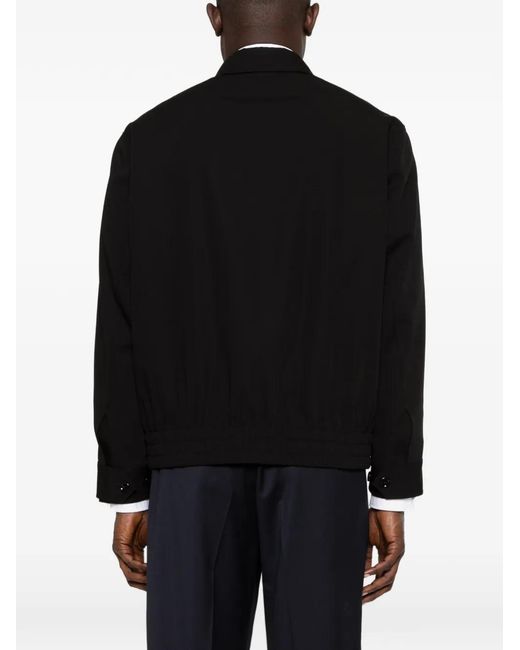 Lardini Black Aiden Zip-Up Jacket for men