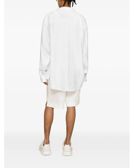 Dolce & Gabbana White Linen Shorts for men