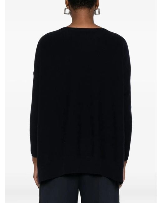 Kujten Black Cashmere Round-Neck Sweater