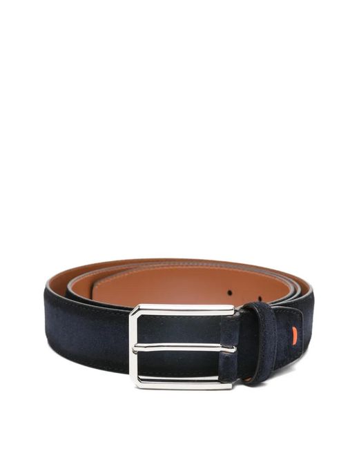 Santoni Blue Suede Belt for men