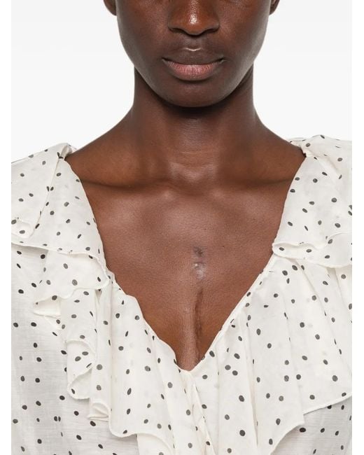 ViCOLO Blouse Met Stippen in het White