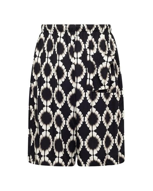 Laneus White Drawstring-Fastening Bermuda Shorts for men