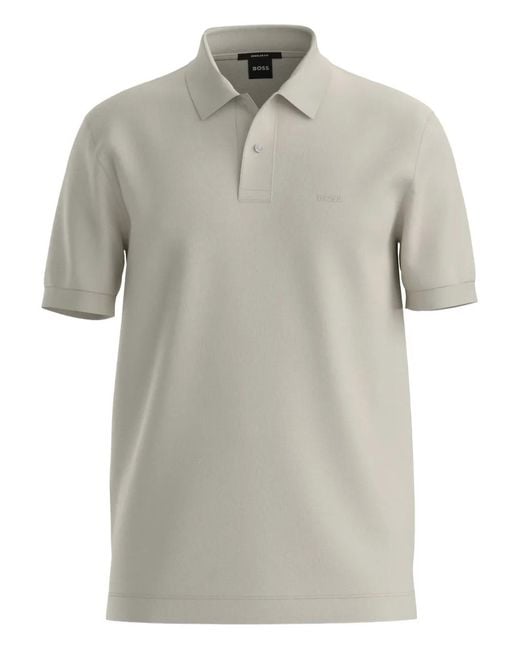 Boss Gray Logo Polo Shirt for men