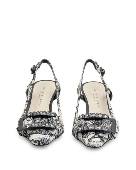 Roberto Festa Metallic Atena Slingback Pumps