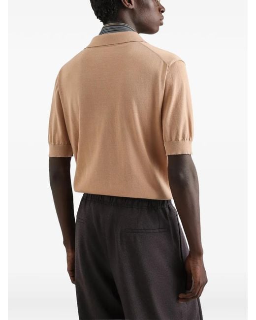 Dolce & Gabbana Natural Cashmere Polo Shirt for men