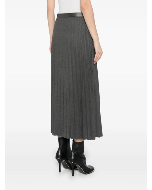 JNBY Gray A-Type Pleated Skirt