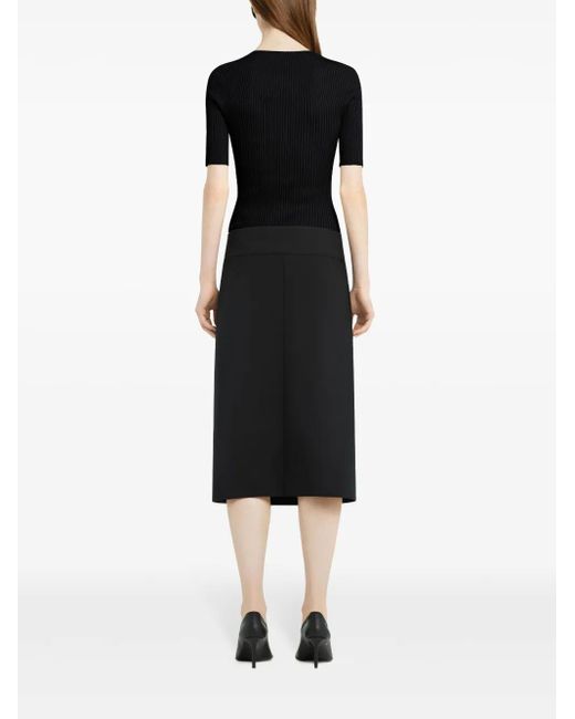 Courreges Black Belted Skirt