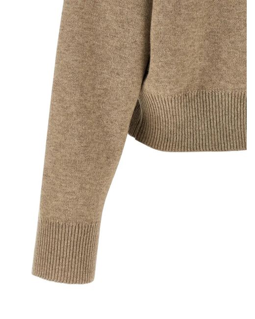 Brunello Cucinelli Natural Monili Cropped Cardigan