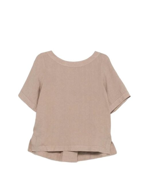 Xacus Natural Fiamma Box-Pleat Blouse