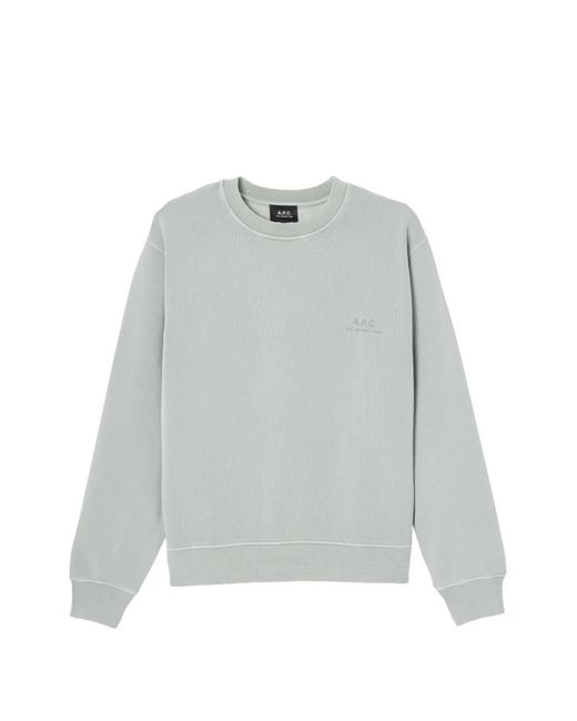 A.P.C. Gray Logo-Print Sweatshirt for men