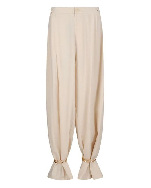 DARKPARK Broek Met Geplooid Ringdetail in het Natural