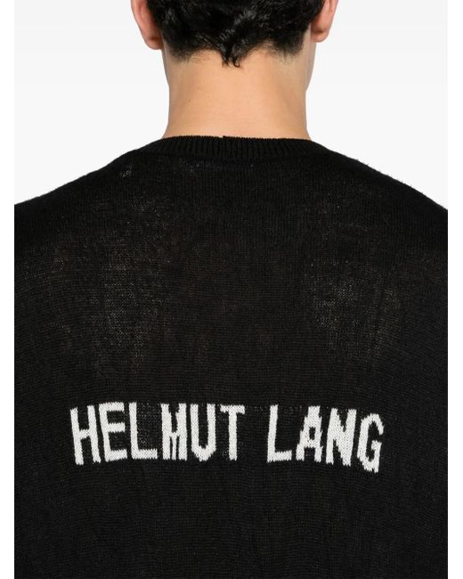 Helmut Lang Black Crushed-Effect Sweater for men
