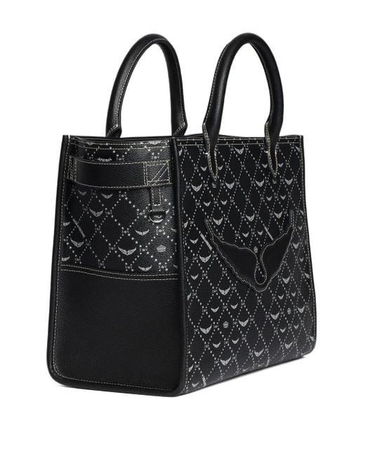 Zadig & Voltaire Black Angel Tote Bag mit Logo