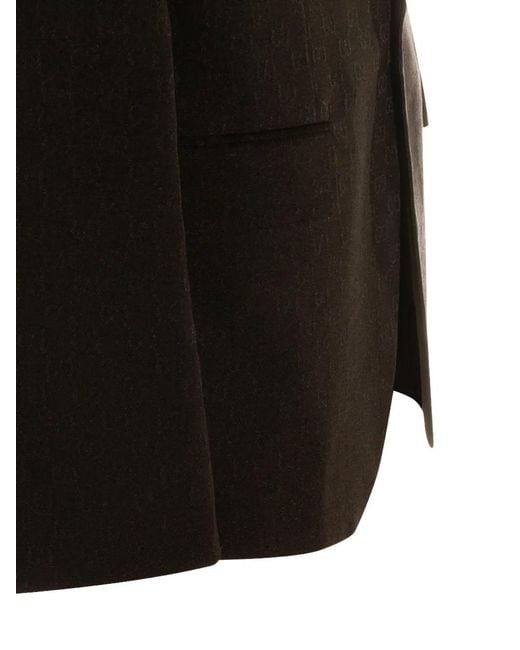 Gucci Black Monogram Broach Jacket for men