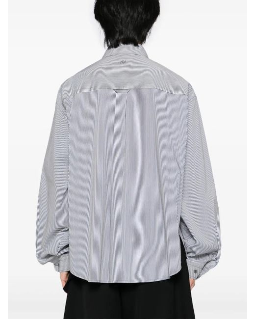 Camicia Crop Con Taglio Stondato di ZZERO BY SONGZIO in Gray da Uomo