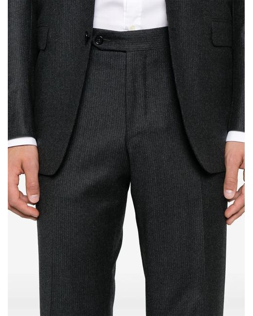 Canali Black Pinstriped Suit for men