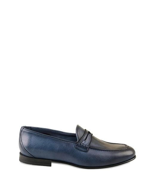 STURLINI FIRENZE Blue Penny-Slot Loafers for men