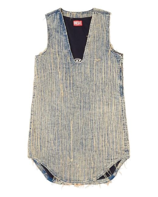 DIESEL Gray De Laris Asymmetric Day Dress