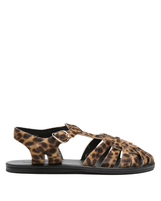 Ancient Greek Sandals Brown Karina Pony Cage Sandals