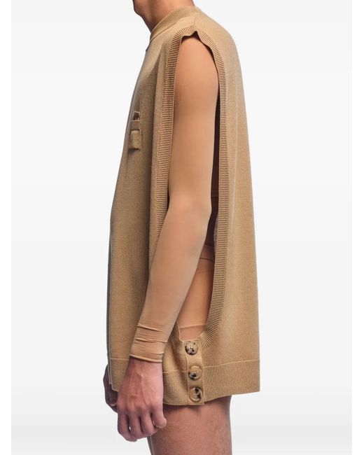 ROT Brown The Mantle Button-Side Vest