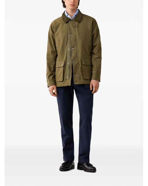 Hackett Green Corduroy-Collar Jacket for men