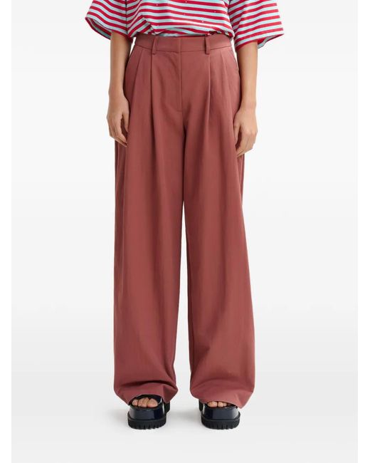 Essentiel Antwerp Red Pleated Trousers