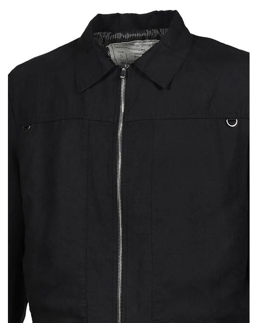 UNDER THE SIGN Black Wasteland Gloved Tactical Jacket for men