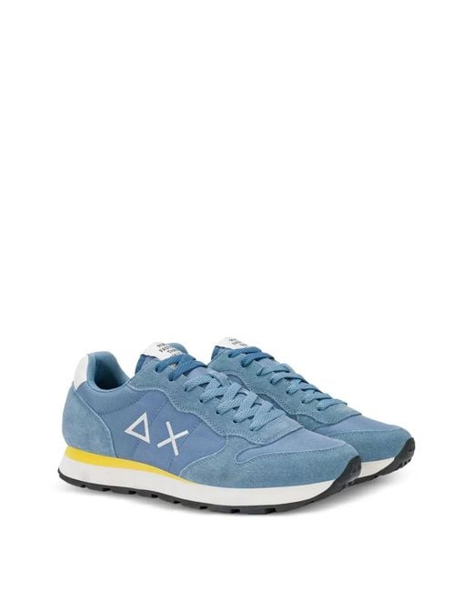 Sun 68 Blue Tom Logo Sneakers for men