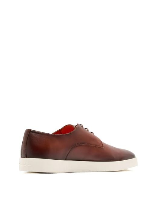 Derby Stringate di Santoni in Brown da Uomo