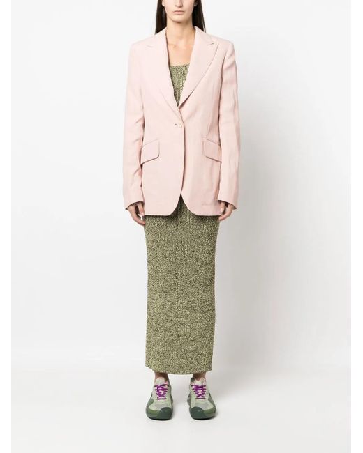 Stella McCartney Pink Buttoned Single-Breasted Blazer