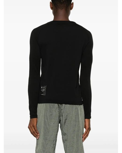 Y-3 Black W Run Knit Sweatshirt for men