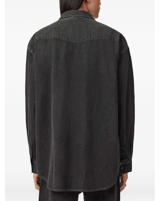 AllSaints Black Fenton Pocket Shirt for men