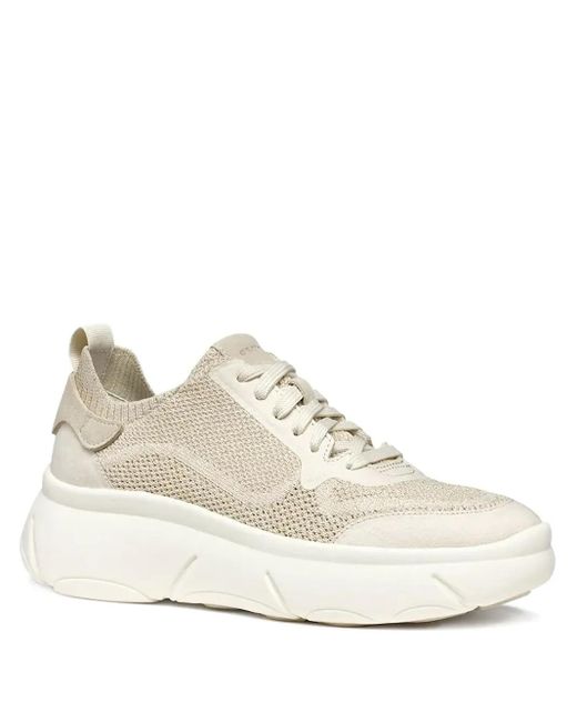 Geox White Nebula Knitted Sneakers