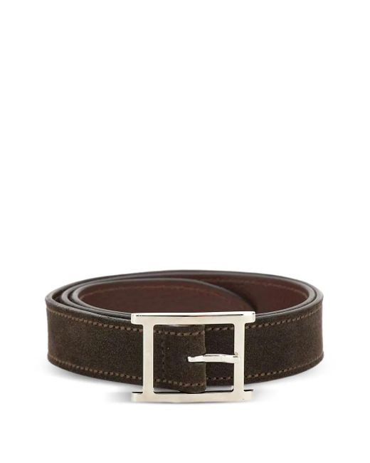 Orciani Brown Rectangular-Buckle Belt for men