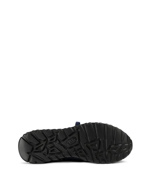 Doucal's Blue Heel-Detail Sneakers for men