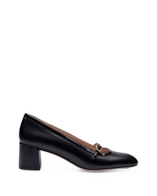Stuart Weitzman Black Georgie Buckle-Strap Pumps