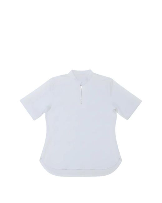 OFLAB White Zip-Fastening Short-Sleeve T-Shirt
