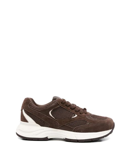 SERGIO MORETTI FIRENZE Brown Mesh-Panel Sneakers