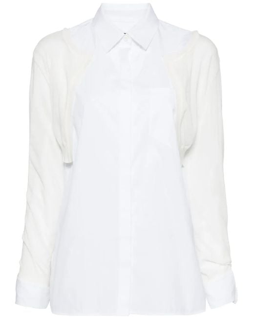 Juun.J White Layered Long-Sleeve Shirt