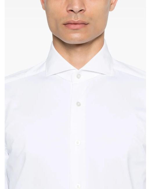 Xacus White Spread-Collar Shirt for men