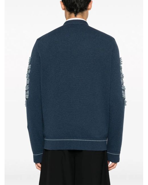 Barrie Blue 3D-Knit Cashmere Cardigan for men