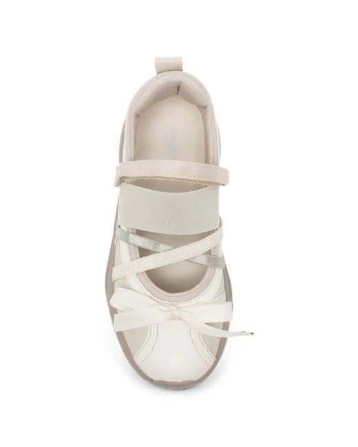 Rockfish White Bow-Detail Touch-Strap Trainers