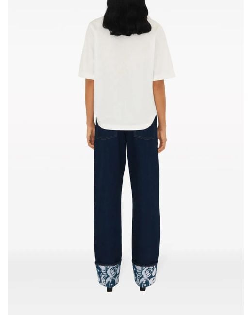 Burberry Blue Equestrian Knight Graphic T-Shirt
