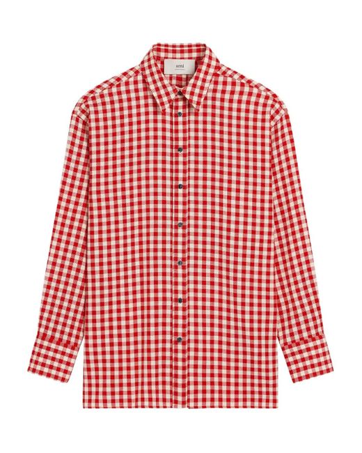 AMI チェック シャツ Red