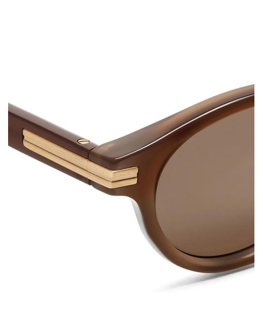 Zegna Brown Round-Frame Sunglasses for men