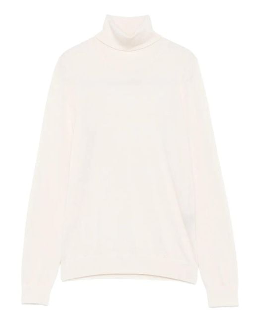 Maglione A Collo Alto di Eric Bompard in White
