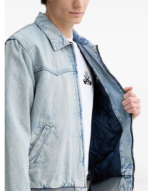 Levi's Blue Embarcadero Zip-Front Denim Jacket for men