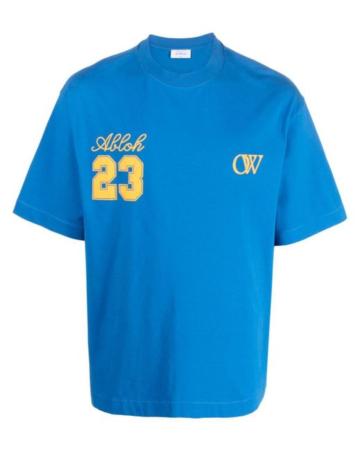 Camiseta con logo estampado Off-White c/o Virgil Abloh de hombre de color Blue