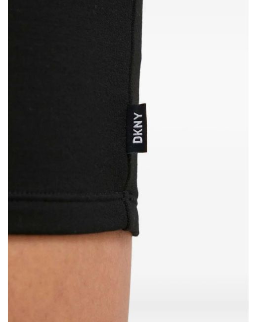 DKNY Black Hooded Long-Sleeve Mini Dress